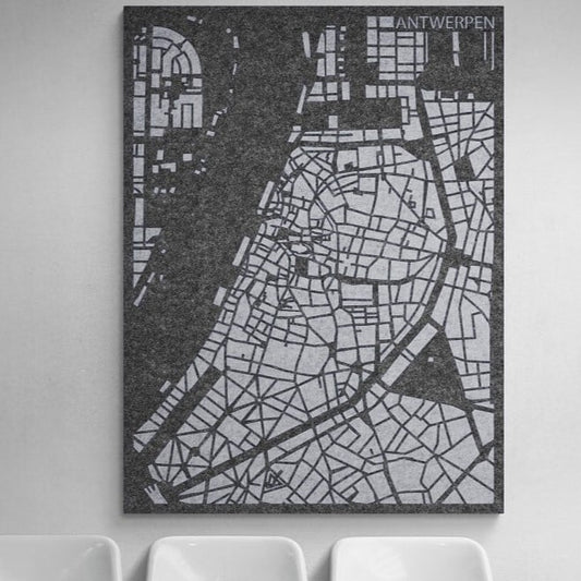 Akustische Stadtpläne Antwerpen – 3D-Stadtplan aus PET-Filz