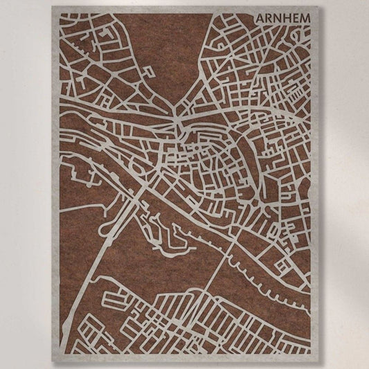 Akustische Stadtpläne Arnhem – 3D-Stadtplan aus PET-Filz
