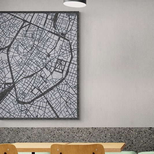 Akustische Stadtpläne Brüssel – 3D-Stadtplan aus PET-Filz