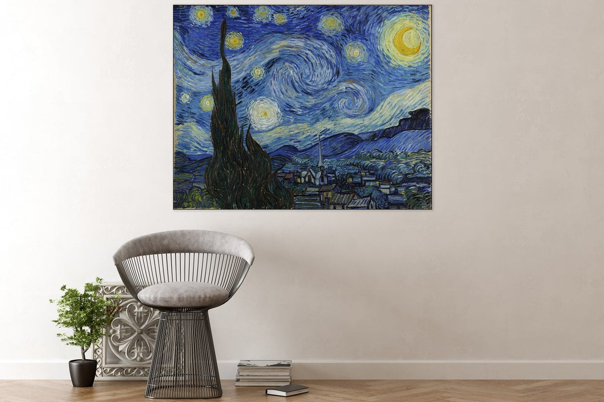 Akustikgemälde Die Sternennacht – Vincent van Gogh, schallabsorbierende Wandkunst