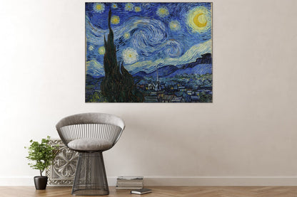 Akustikgemälde Die Sternennacht – Vincent van Gogh, schallabsorbierende Wandkunst