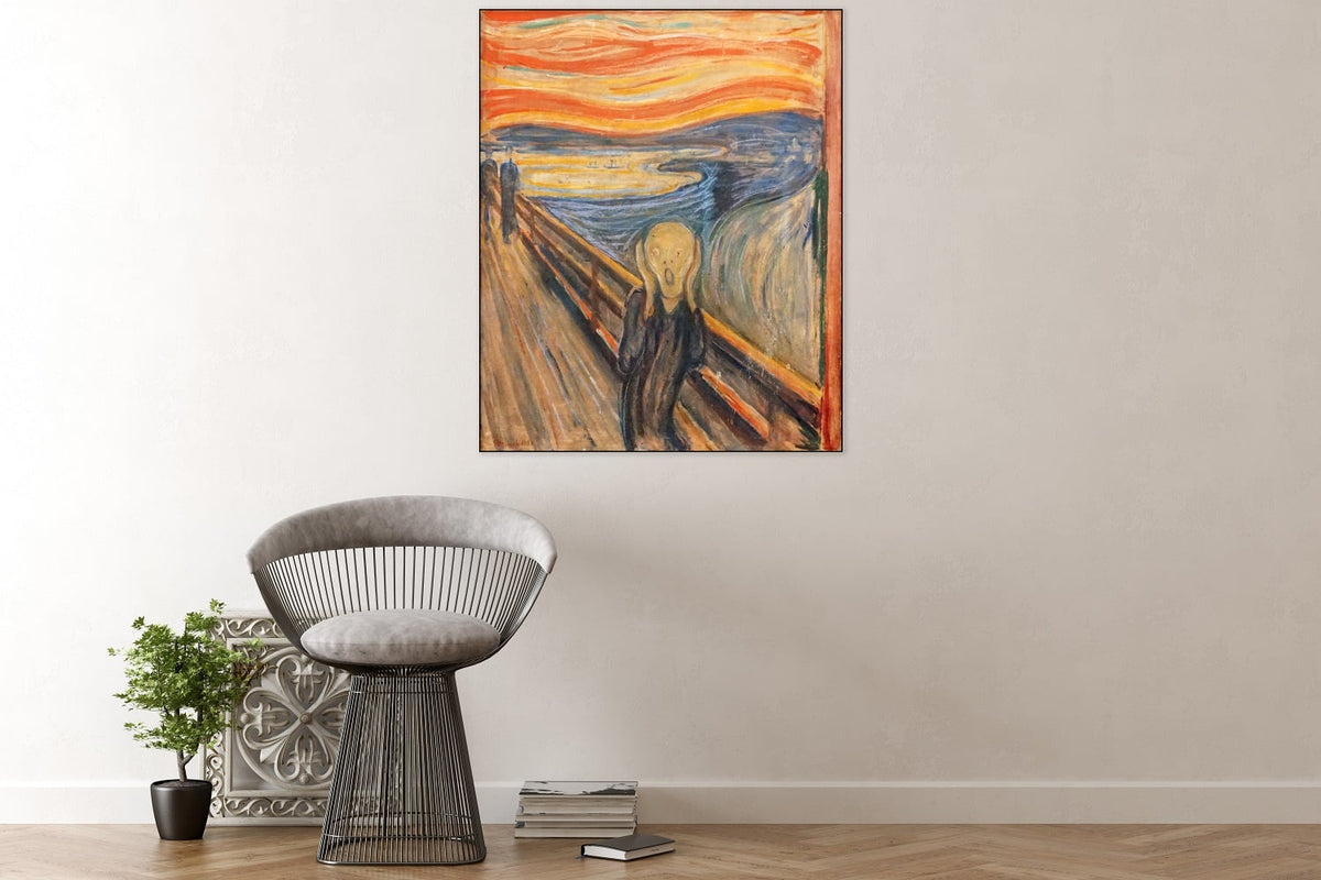 Akustisches Gemälde Der Schrei – Edvard Munch, schallabsorbierende Wanddekoration