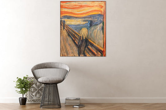 Akustisches Gemälde Der Schrei – Edvard Munch, schallabsorbierende Wanddekoration