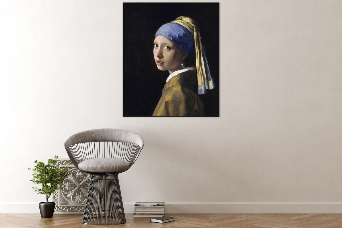 Akustisches Gemälde Das Mädchen mit dem Perlenohrring – Johannes Vermeer, schallabsorbierende Wandkunst