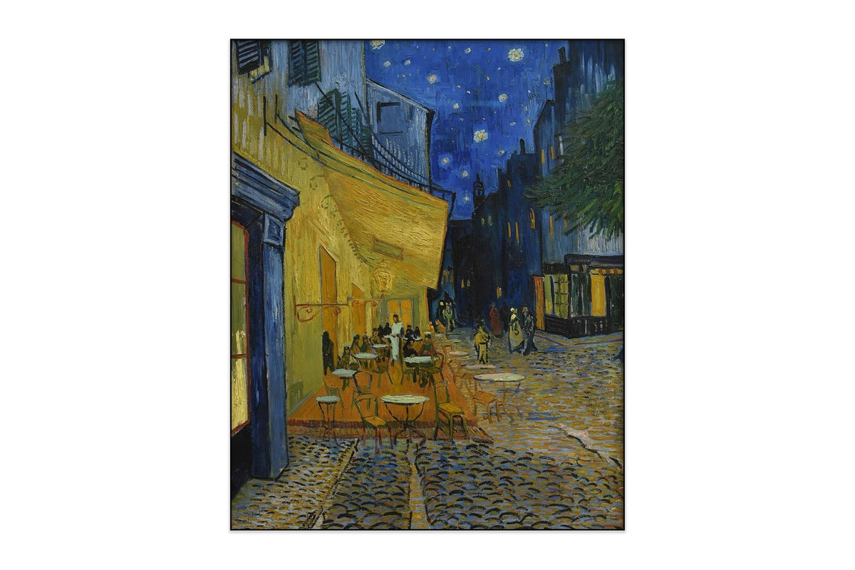 Akustikgemälde Caféterrasse am Abend – Vincent van Gogh, schallabsorbierende Wandkunst