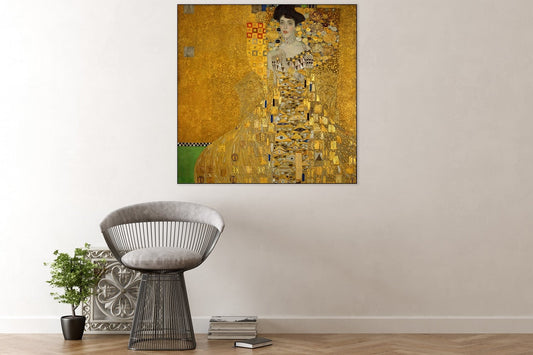 Akustisches Gemälde Porträt von Adèle Bloch-Bauer I – Gustav Klimt, schallabsorbierende Wanddekoration