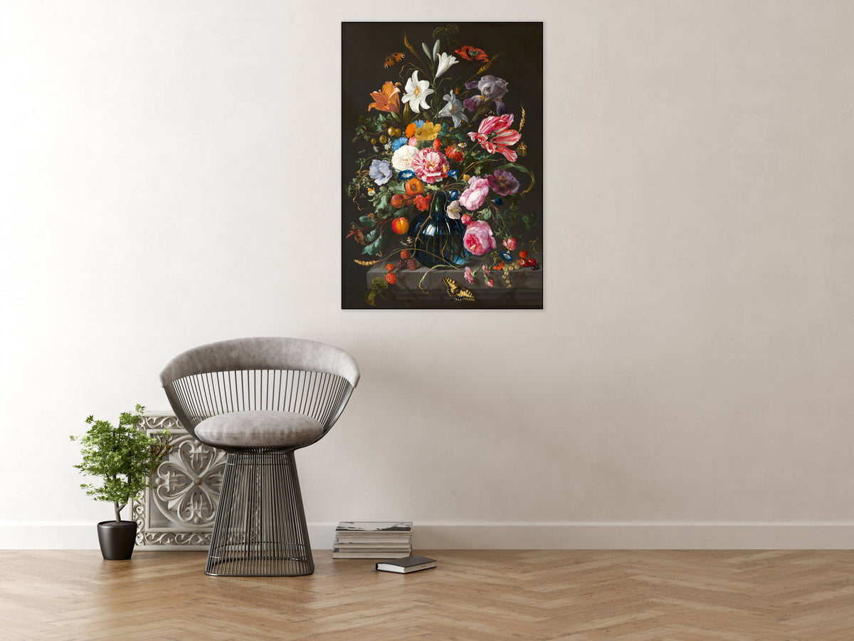 Akustisches Gemälde Stillleben mit Blumen – Jan Davidsz de Heem, schallabsorbierende Wandkunst