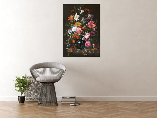 Akustisches Gemälde Stillleben mit Blumen – Jan Davidsz de Heem, schallabsorbierende Wandkunst