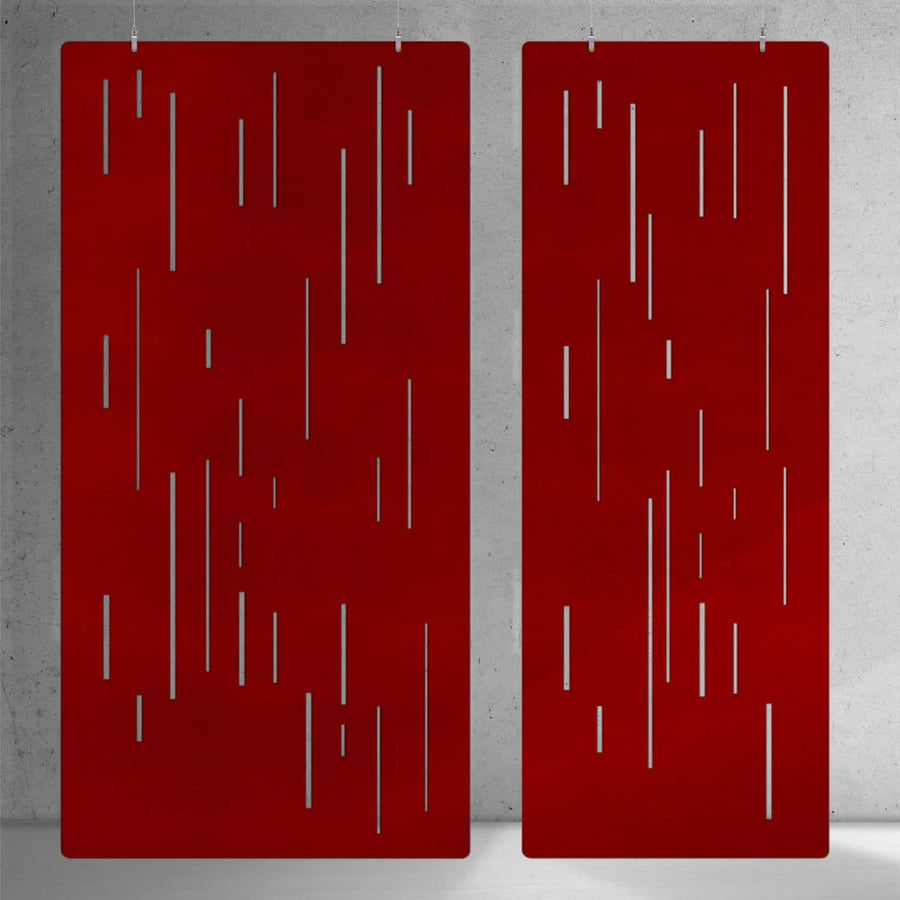 Roomdivider Lines – hängender Raumteiler mit Linienmuster aus Filz