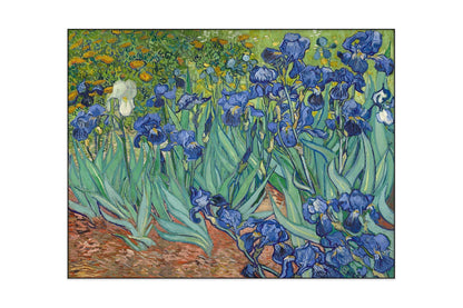 Akustikgemälde Schwertlilien – Vincent van Gogh, schallabsorbierende Wandkunst
