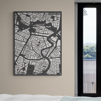 Akoestische City Map Haarlem – 3D-stadskaart van PET-vilt