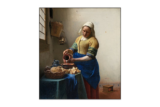 Akustisches Gemälde Das Milchmädchen – Johannes Vermeer, schallabsorbierende Wandkunst